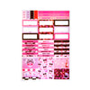 Short and Sweet Luxe Sticker Kit + date dots (pink foil)