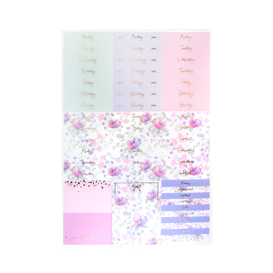 Sweet Pea Luxe Sticker Kit + date dots (rose gold foil)