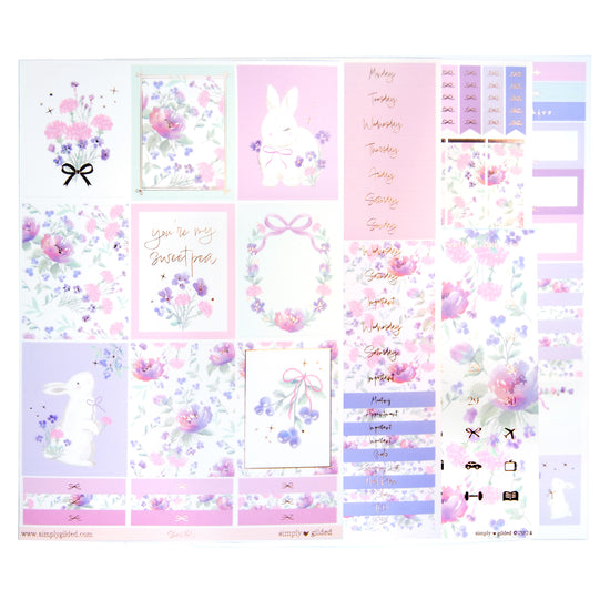 Sweet Pea Luxe Sticker Kit + date dots (rose gold foil)