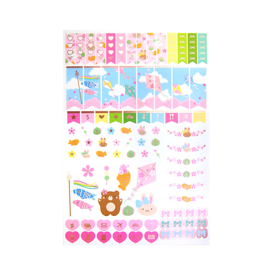 Sakura Kite Luxe Sticker Kit + date dots (rose gold foil)