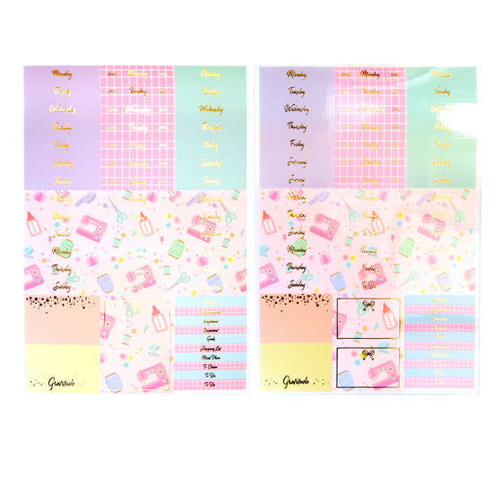 Craft Room Luxe Sticker Kit + date dots (light gold foil)