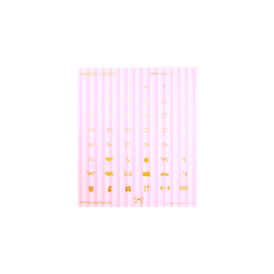 Froufrou Luxe Sticker Kit + date dots (light gold foil)