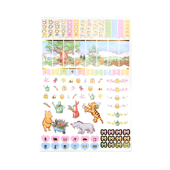 100 Acre Wood in Spring Luxe Sticker Kit + date dots (light gold foil)