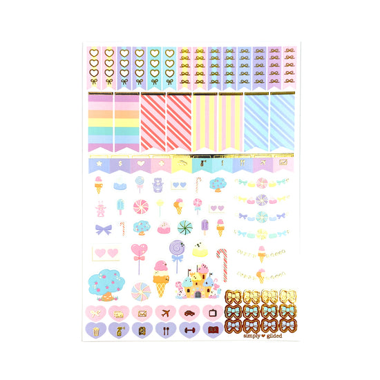 Candy Kingdom Luxe Sticker Kit + date dots (light gold foil)