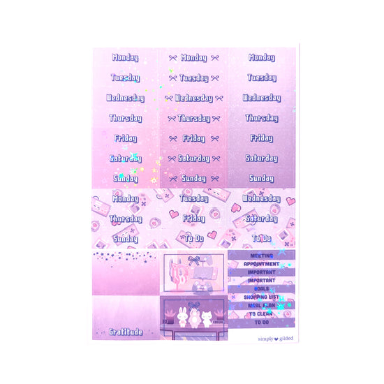 Gamer Girl Luxe Sticker Kit + date dots (star overlay)