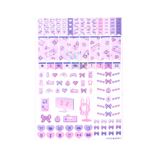 Gamer Girl Luxe Sticker Kit + date dots (star overlay)