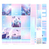 Pastel Mermaid Luxe Sticker Kit & date dots (silver holographic bubble glitter foil)