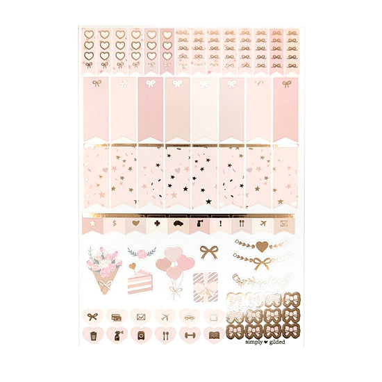 Birthday Wishes Luxe Sticker Kit (rose gold foil)