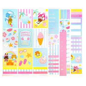 Beach Bunny Luxe Sticker Kit + date dots (silver holographic foil)