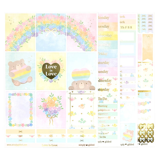 Love is Love Luxe Sticker Kit (light gold foil)