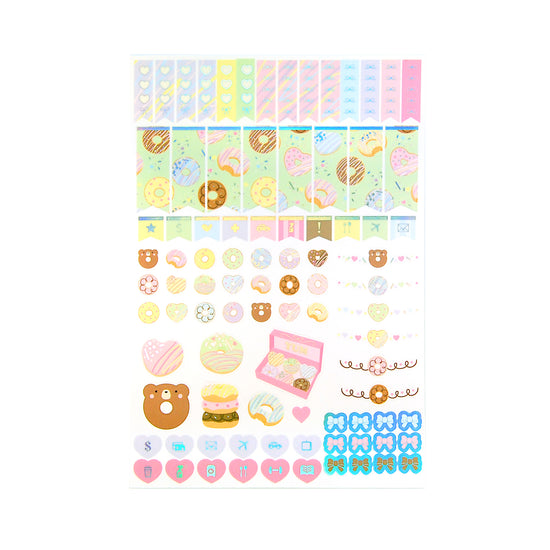 I Donut Care Luxe Sticker Kit + date dots (light gold foil)