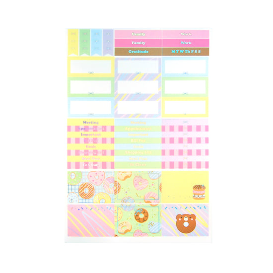I Donut Care Luxe Sticker Kit + date dots (light gold foil)