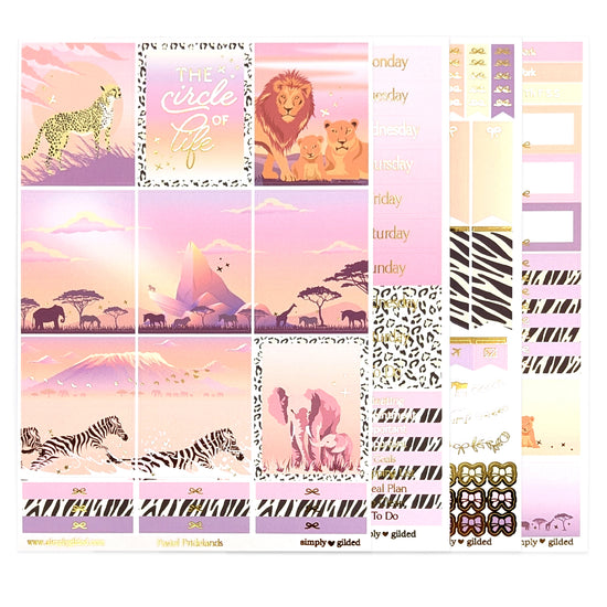 Pastel Pridelands Luxe Sticker Kit (light gold foil)