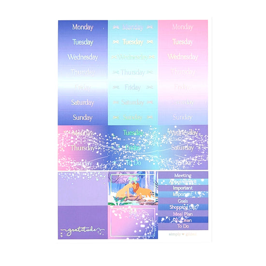 The Love Tonight Luxe Sticker Kit (silver holographic foil)
