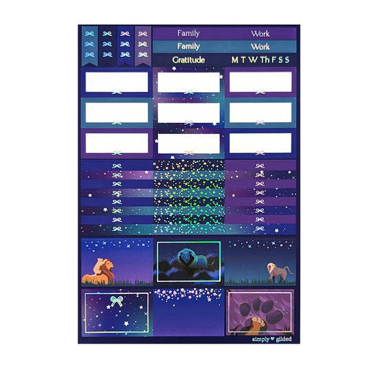 Under the Stars Luxe Sticker Kit (silver holographic foil)