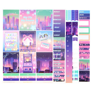 Electric City Luxe Sticker Kit + date dots (silver holographic foil)