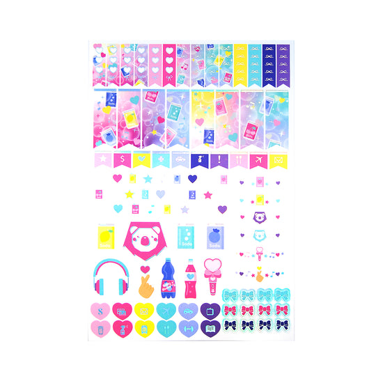 Soda Pop Luxe Sticker Kit + date dots (silver holographic foil)