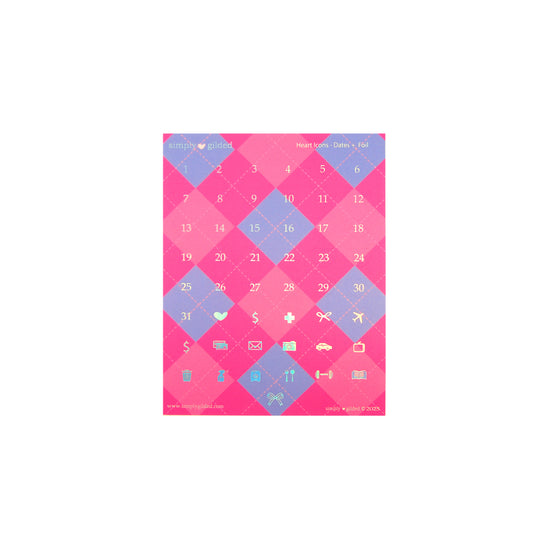 Soda Pop Luxe Sticker Kit + date dots (silver holographic foil)