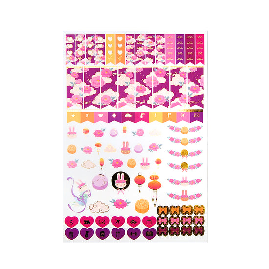 Moon Festival 3.0 Luxe Sticker Kit + date dots (light gold foil)