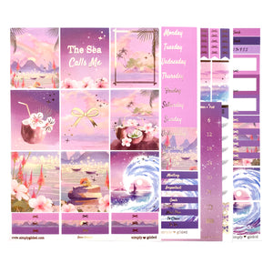 Ocean Voyager Luxe Sticker Kit + date dots (rose gold foil)