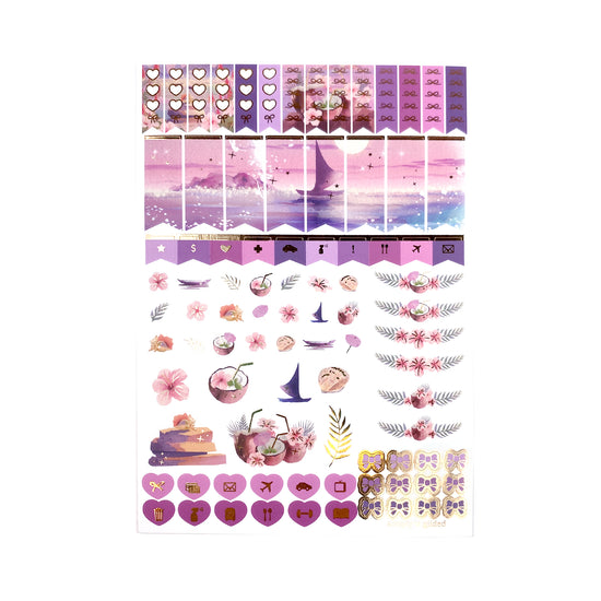 Ocean Voyager Luxe Sticker Kit + date dots (rose gold foil)