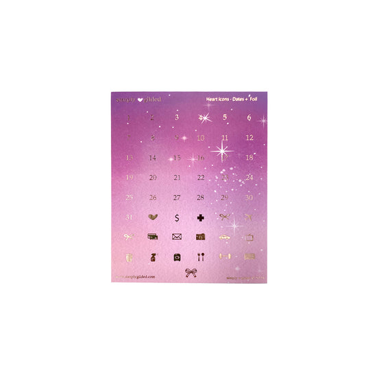 Ocean Voyager Luxe Sticker Kit + date dots (rose gold foil)