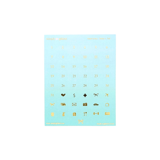 Moon Festival 2.0 Luxe Sticker Kit & date dots (light gold foil)