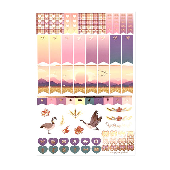 Fall-ow Me Luxe Sticker Kit & date dots (rose gold foil)