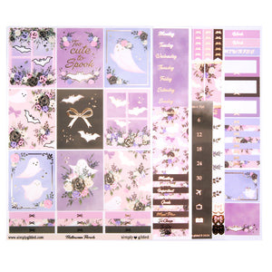 Floral Halloween Luxe Sticker Kit + date dots (rose gold foil)