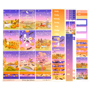100 Acre Wood Halloween Luxe Sticker Kit (light gold foil)