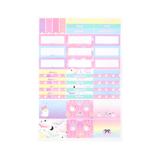 Ghoul Dessert Luxe Sticker Kit + date dots (light purple foil) - oops