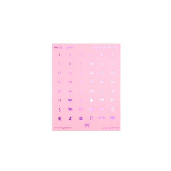 Ghoul Dessert Luxe Sticker Kit + date dots (light purple foil) - oops