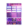 Stained Glass Halloween Luxe Sticker Kit + date dots (rose gold foil / iridescent crystal overlay)