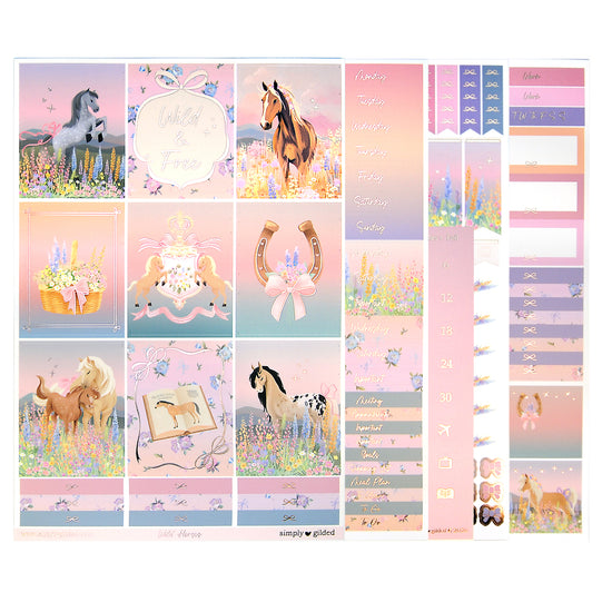Wild Horses Luxe Sticker Kit (rose gold foil)