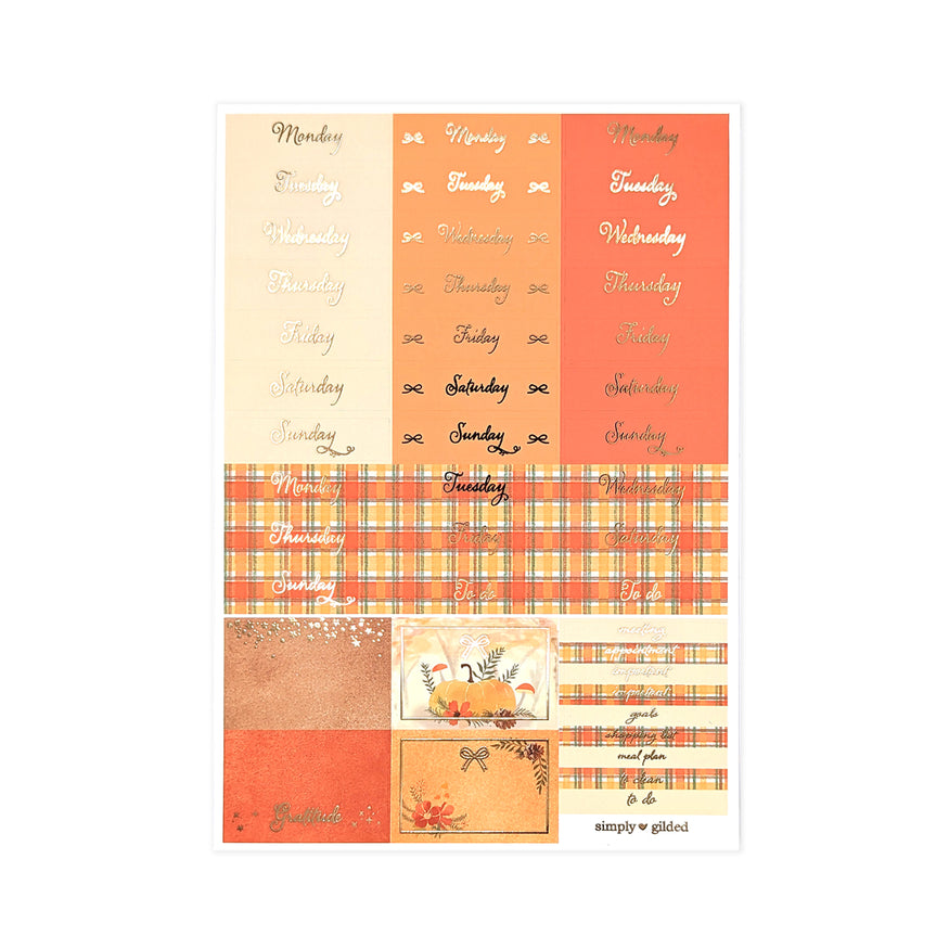 Magical Fall Luxe Sticker Kit & Date Dots (light gold foil) – simply gilded