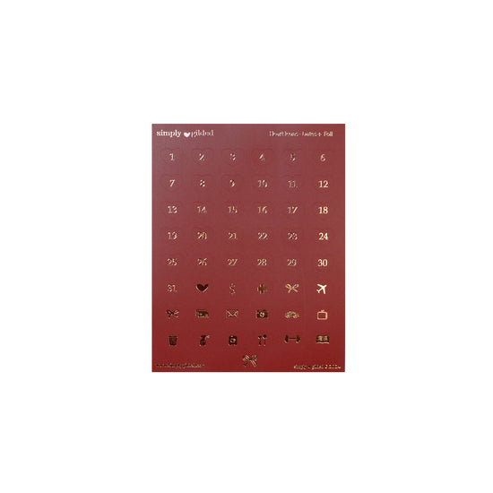 Burgundy Beauty Luxe Sticker Kit + date dots (rose gold foil)