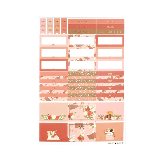 The Purrrfect Book Luxe Sticker Kit + date dots (rose gold foil)