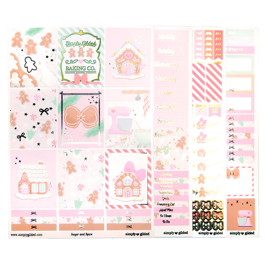 Sugar & Spice Luxe Sticker Kit + date dots (light gold foil)