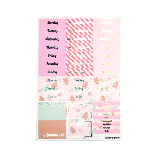 Sugar & Spice Luxe Sticker Kit + date dots (light gold foil)