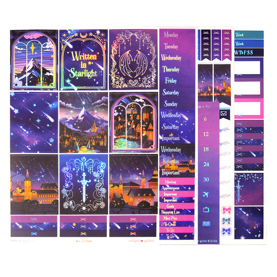 Star Festival Luxe Sticker Kit (silver holographic foil)