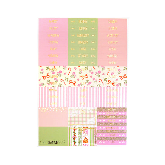 Sweet Gingerbread Luxe Sticker Kit (light gold foil)
