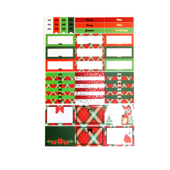 Home for the Holidays Luxe Sticker Kit + date dots (light gold foil)