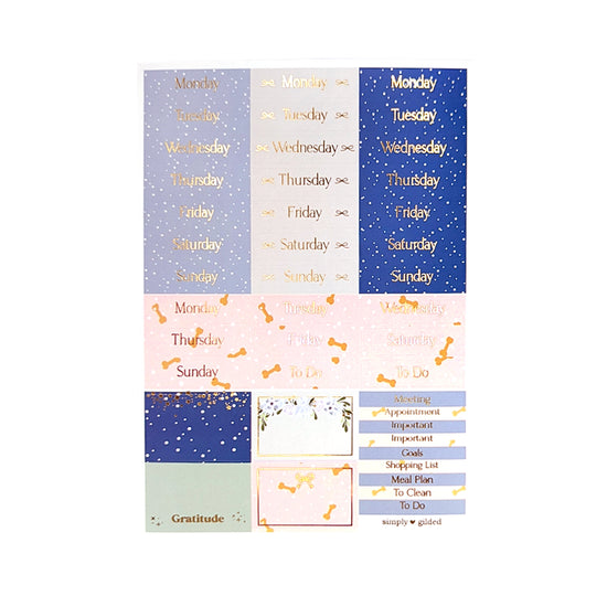 Winter Beagle Luxe Sticker kit + light gold foil (Item of the Week)