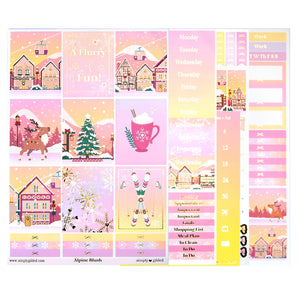 Alpine Blush Luxe Sticker Kit + date dots (light gold foil)