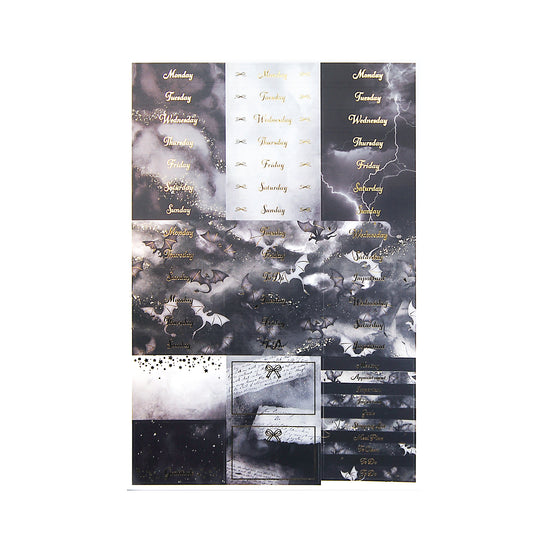 Dragon Tales Luxe Sticker Kit + date dots (light gold foil)