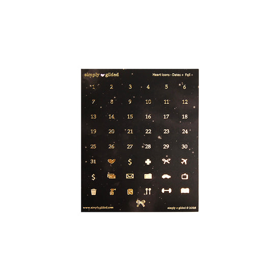 Dragon Tales Luxe Sticker Kit + date dots (light gold foil)