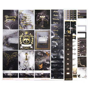 Dragon Tales Luxe Sticker Kit + date dots (light gold foil)
