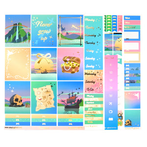 Neverland Luxe Sticker Kit + date dots (light gold foil)