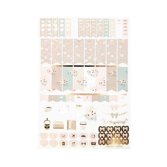 Sunday Morning Luxe Sticker Kit (rose pink foil) - Restock