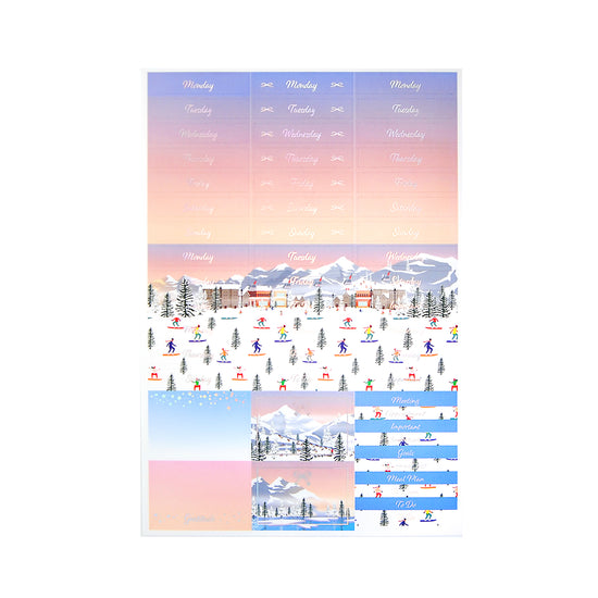 Banff Luxe Sticker Kit + date dots (silver holographic foil)